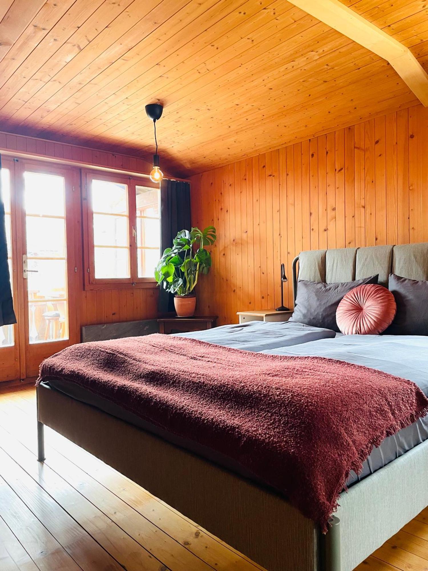 Lovely & Great Equipped Wooden Alp Chalet Flat Kandersteg Eksteriør billede
