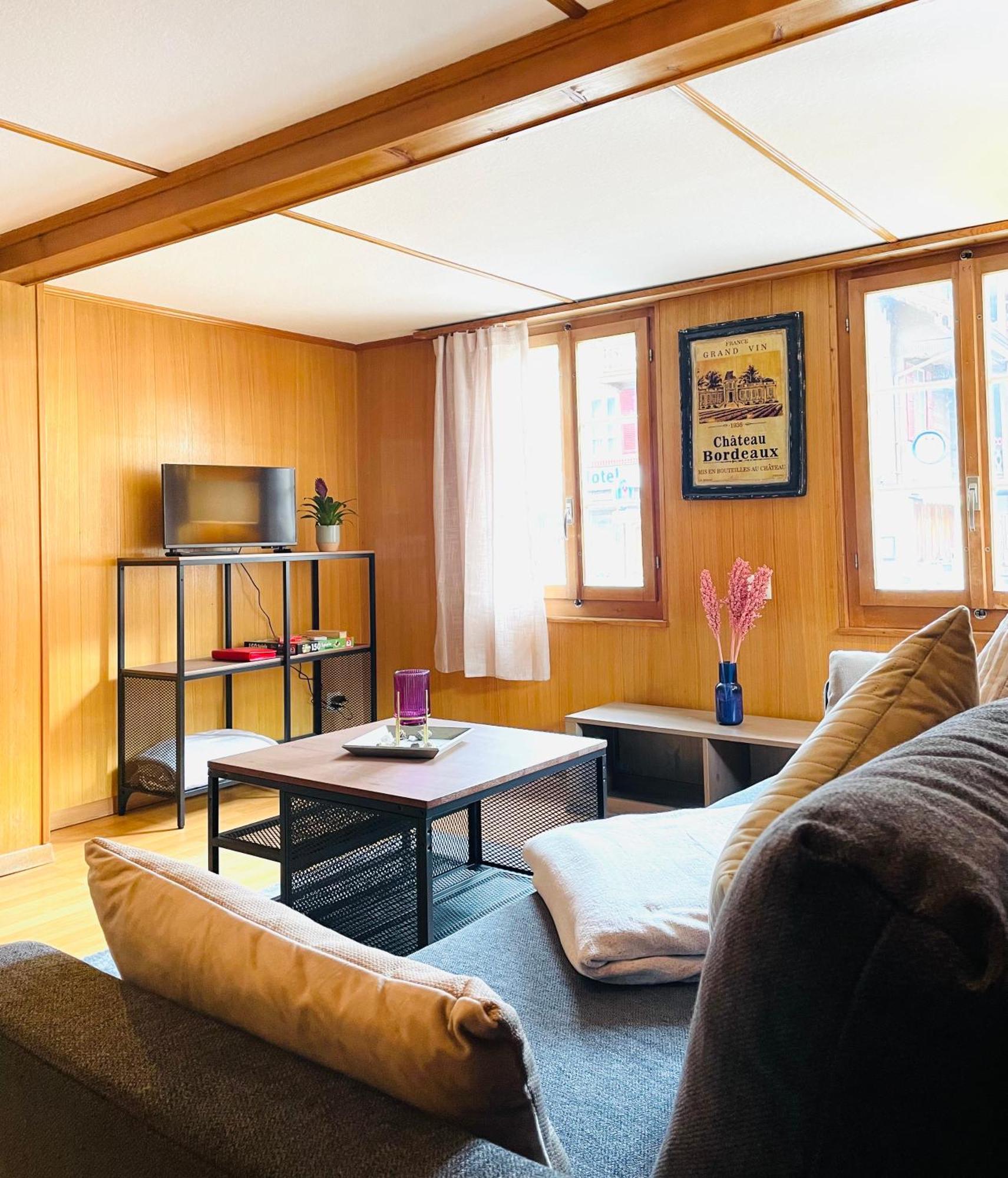 Lovely & Great Equipped Wooden Alp Chalet Flat Kandersteg Eksteriør billede